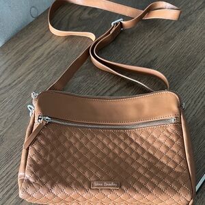 Vera Bradley Brown Quilted Crossbody Bag